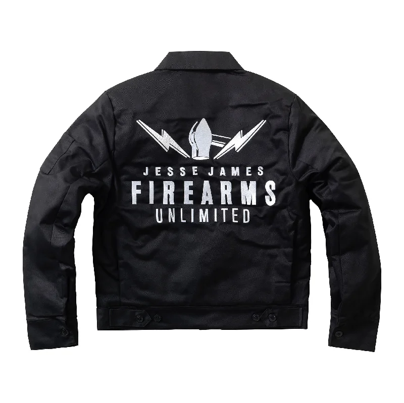 Online Only JJFU BLAST LOGO EISENHOWER JACKET - BLACK