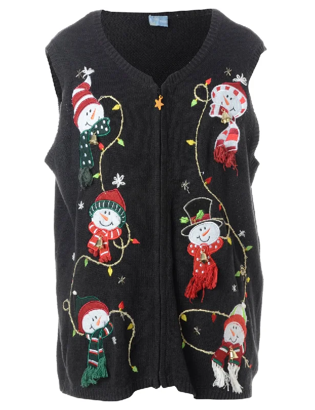Great Bargain Label Christmas Vest With Bells