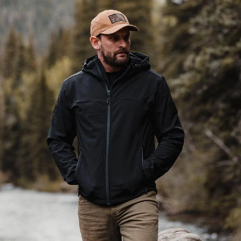Year-End Clearance Men's Soft Shell Hoodie - Black