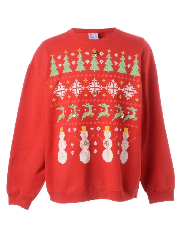 Best Choice Label Christmas Sweatshirt With Bells
