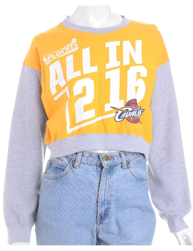 Year-End Clearance Label Caroline Cropped Sports T-shirt Front Sweatshirt