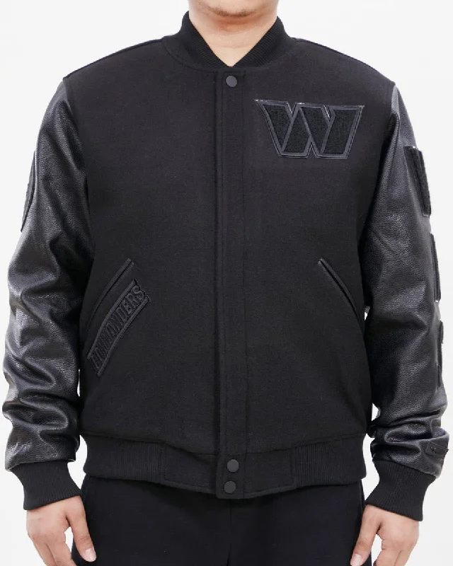 Weekend Bargains to Savor NFL WASHINGTON COMMANDERS TRIPLE BLACK WOOL MEN'S VARSITY JACKET (TRIPLE BLACK) Weekend Bargains to Savor NFL WASHINGTON COMMANDERS TRIPLE BLACK WOOL MEN'S VARSITY JACKET (TRIPLE BLACK)