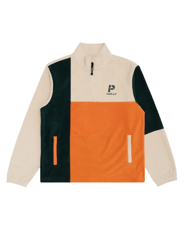 Super Deal Kenton 1/2 Zip Fleece Jacket in Tangerine