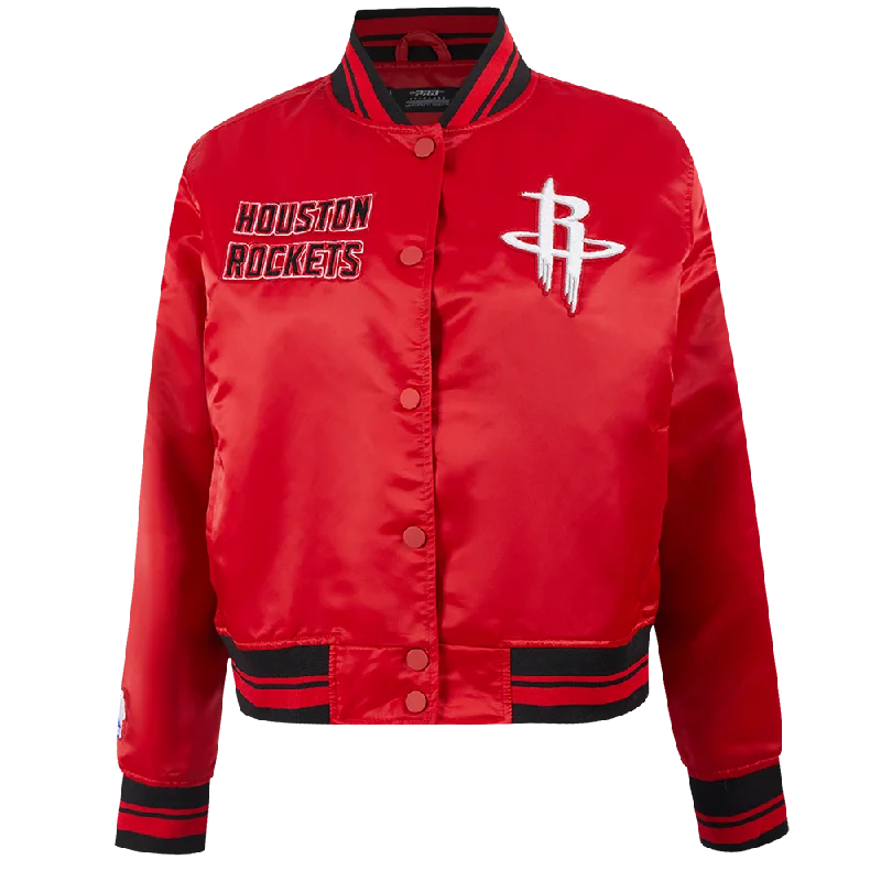 Weekend Offers That Shine NBA HOUSTON ROCKETS RETRO CLASSIC WOMEN'S RIB SATIN JACKET (RED/BLACK) Weekend Offers That Shine NBA HOUSTON ROCKETS RETRO CLASSIC WOMEN'S RIB SATIN JACKET (RED/BLACK)