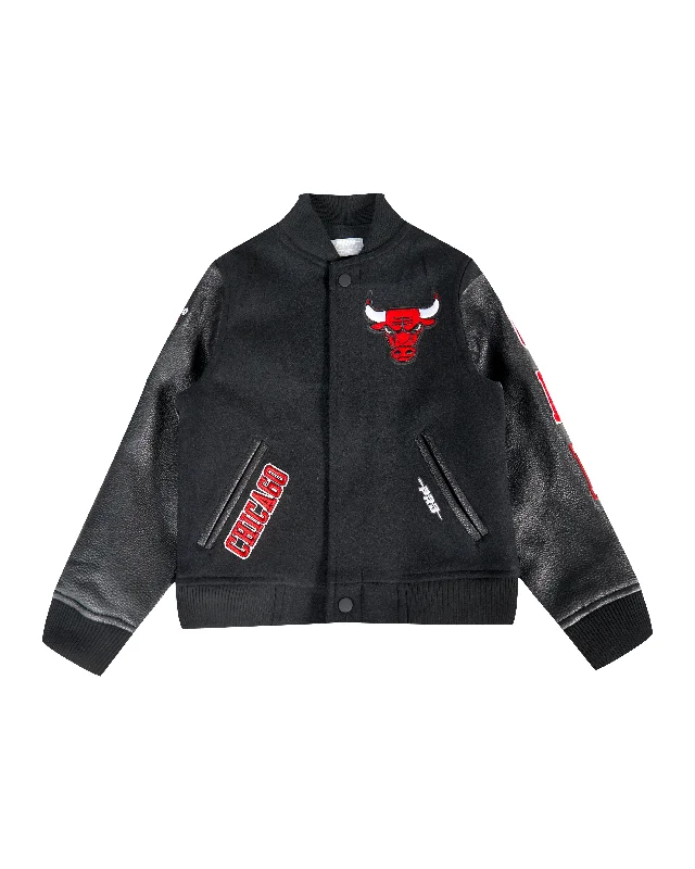 Clearance Event NBA CHICAGO BULLS CLASSIC TODDLER BOYS WOOL VARSITY JACKET (JET BLACK) Clearance Event NBA CHICAGO BULLS CLASSIC TODDLER BOYS WOOL VARSITY JACKET (JET BLACK)