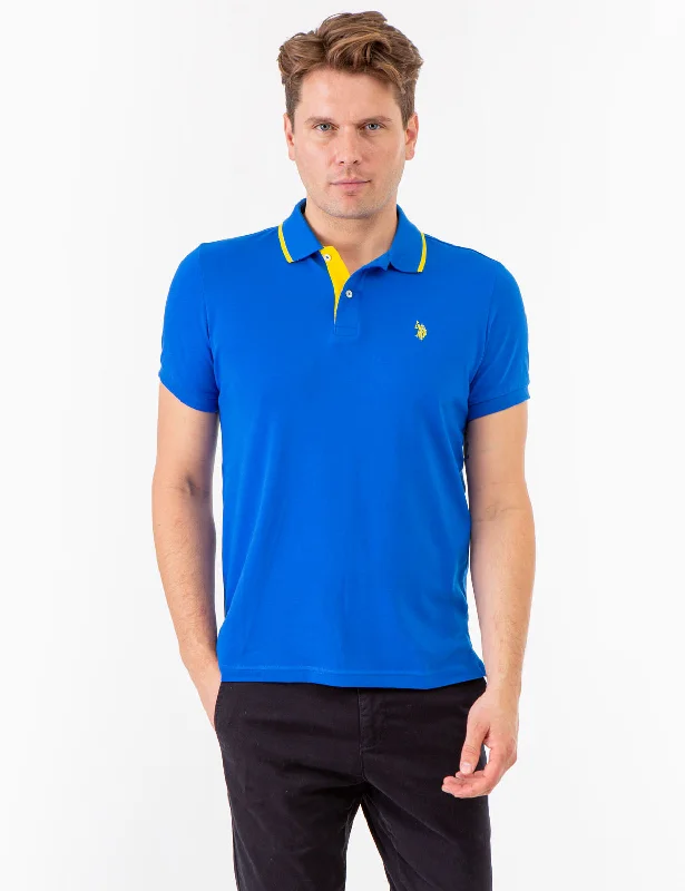 New Markdowns SLIM FIT STRETCH PIQUE SOLID POLO SHIRT