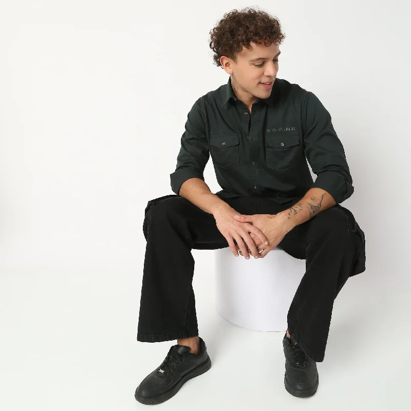 Year-End Clearance Regular Fit Solid Shirt
