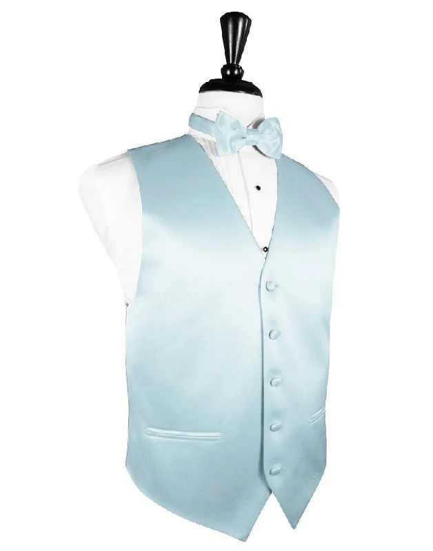 Special Savings Light Blue Luxury Satin Tuxedo Vest