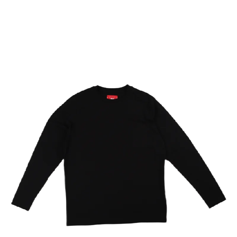 Sneak Peek Sale Blank Long Sleeve Tee Black
