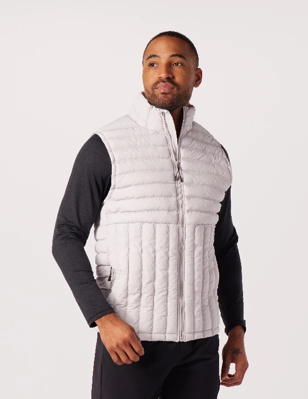 Overstock Hybrid Puffer Vest: Ash Grey