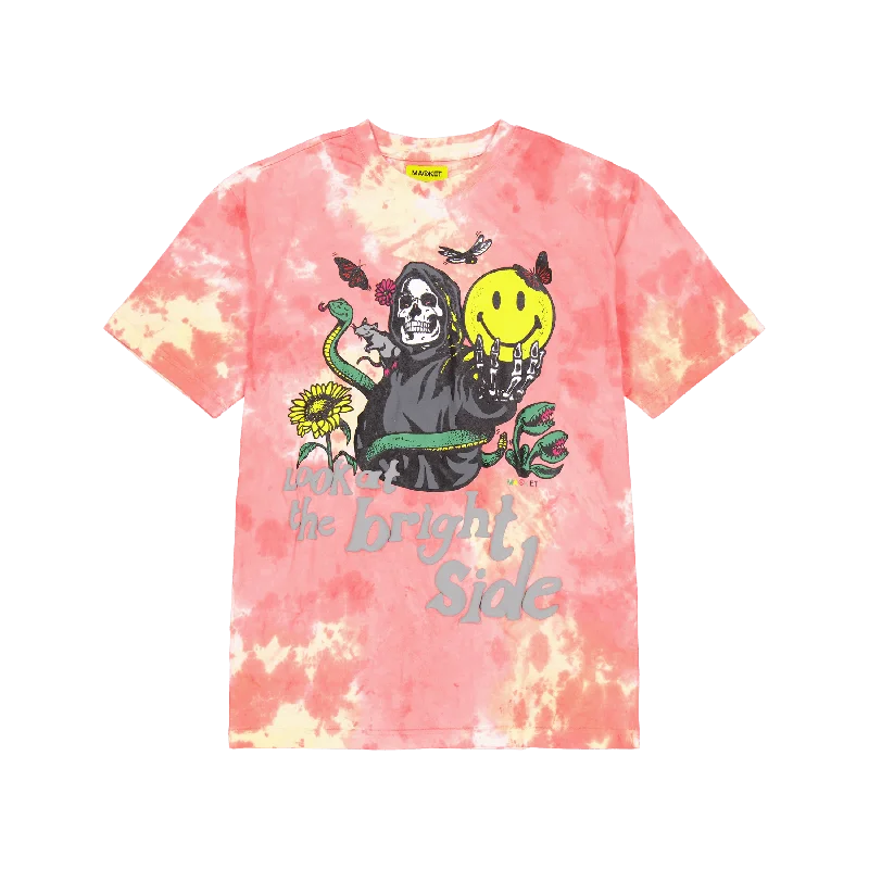 Savings Galore Smiley Look At The Bright Side Pink Tie-dye
